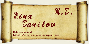 Mina Danilov vizit kartica